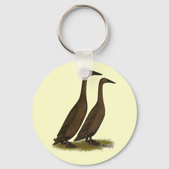 Porte-clés Canards coureurs de chocolat (Recto)