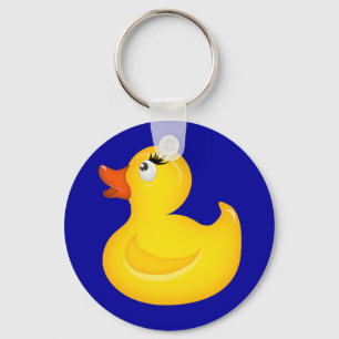 Porte-clés Canards jaunes en caoutchouc