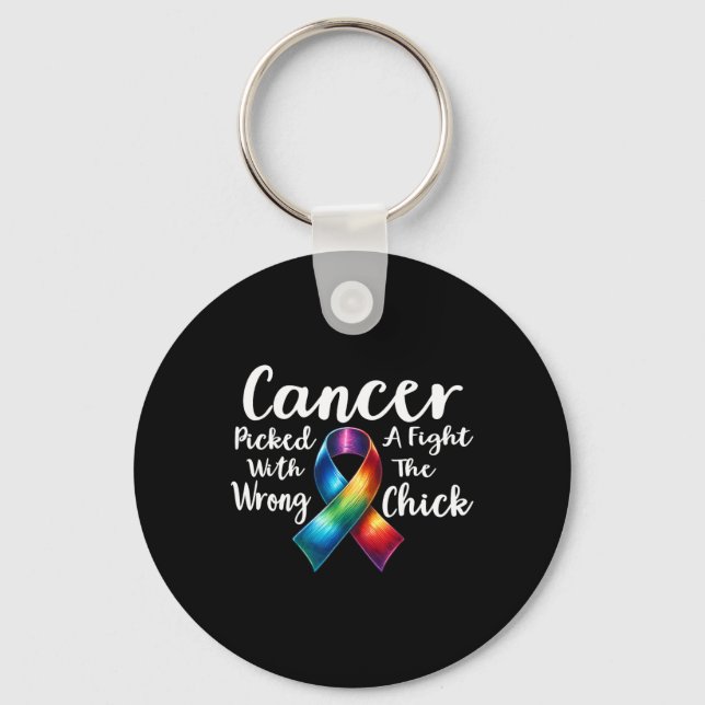 Porte-clés Cancer A Combattu Avec Le Mauvais Chick (Recto)