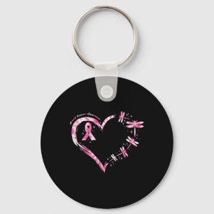 Porte-clés Cancer Coeur libellules Sensibilisation Femmes Enf