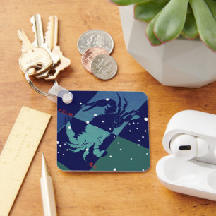 Porte-clés Cancer Constellation de crabe Astrologie zodiaque 