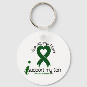 Porte-clés CANCER de FOIE je soutiens mon fils