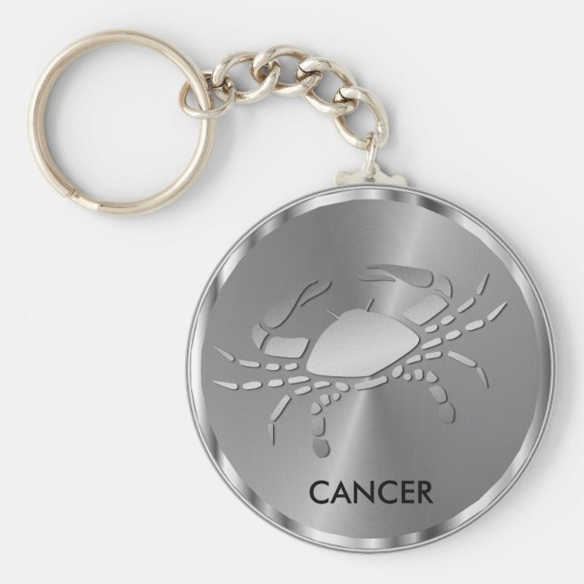 Porte-clés Cancer de l'argent ♋ crabe - SIGNE Zodiaque (Devant)