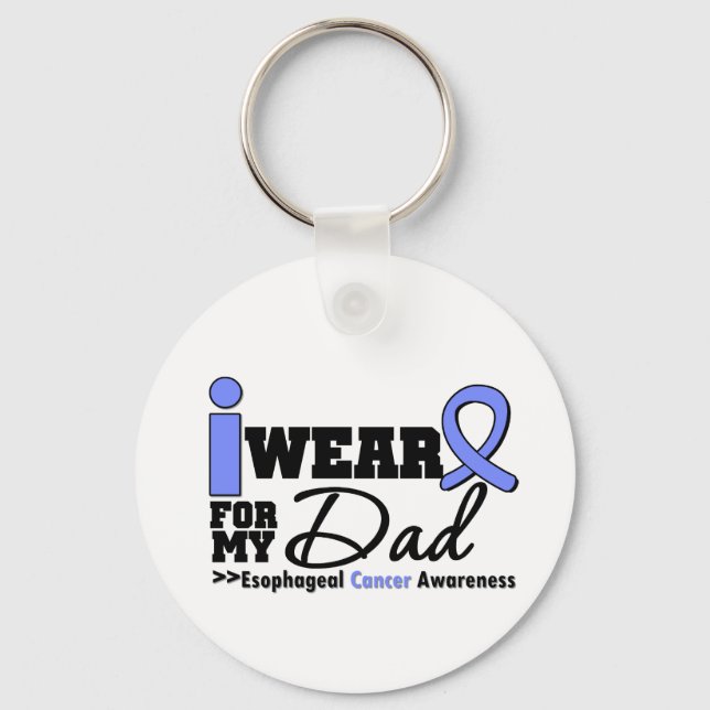 Porte-clés Cancer de l'oesophage Ruban périphérique pour mon  (Recto)