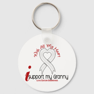 Porte-clés Cancer de poumon je soutiens ma mamie