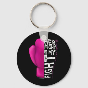 Porte-clés Cancer Du Sein Sa Lutte Est Ma Lutte Boxe Rose Gl