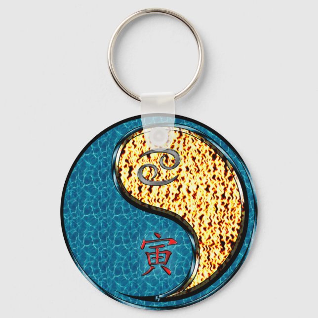 Porte-clés Cancer et tigre de feu (Recto)