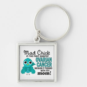Porte-clés Cancer ovarien de maman folle du poussin 2