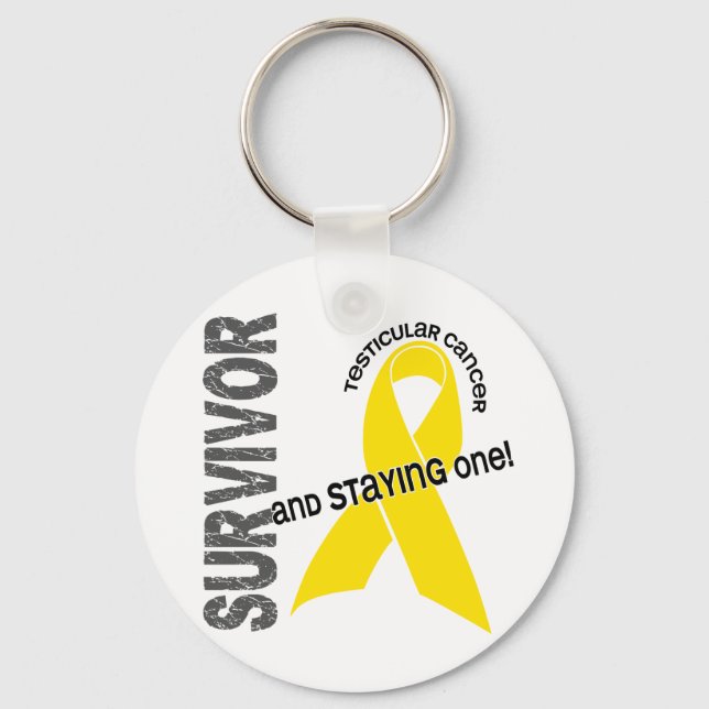Porte-clés Cancer testiculaire Survivant (Recto)