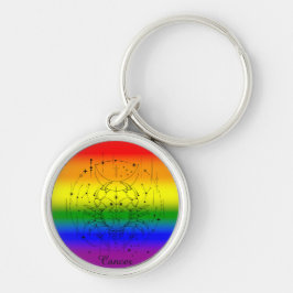 Porte-clés Cancer Zodiac Fierté LGBTQ Design d'astrologie arc