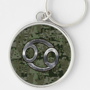 Porte-clés Cancer Zodiac Sign on Green Digital