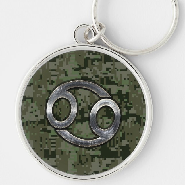 Porte-clés Cancer Zodiac Sign on Green Digital (Devant)