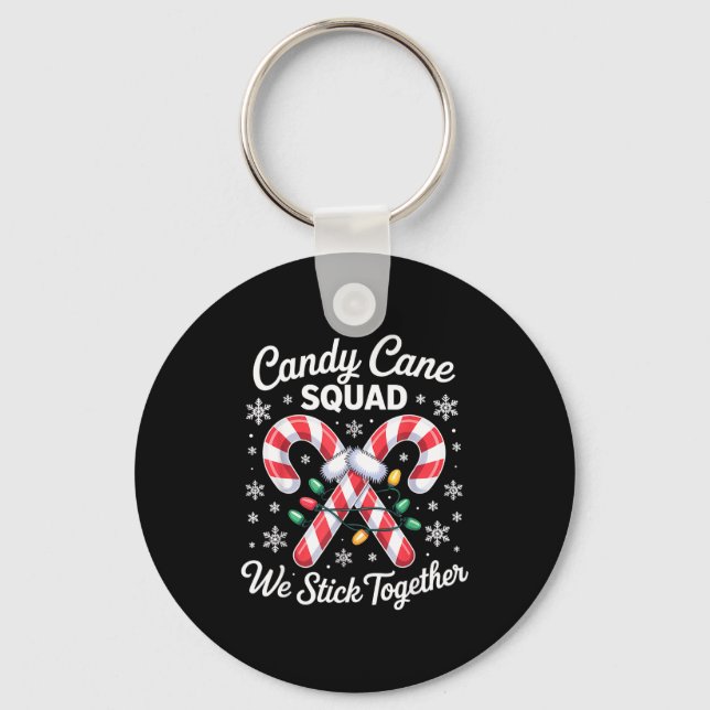 Porte-clés Candy Cane Squad Cute Christmas Matching Design  (Recto)