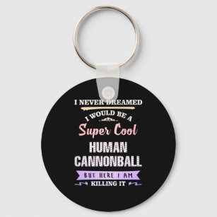 Porte-clés Cannonball humain drôle nouveauté