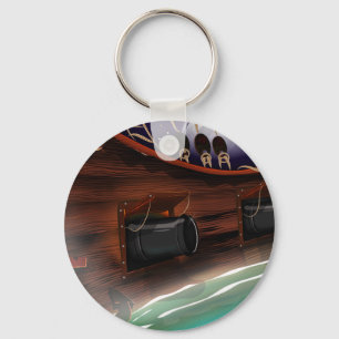 Porte-clés Canon de voilier en bois