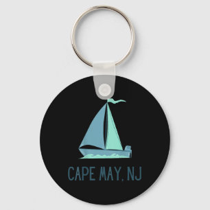 Porte-clés Cape May New Jersey Voile Voilier Plage