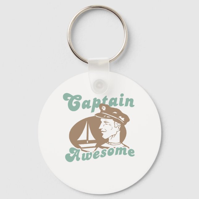Porte-clés Capitaine Awesome (Recto)