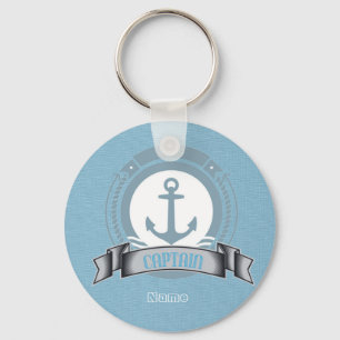 Porte-clés CAPITAINE bateau personnalisé emblème nautique voi