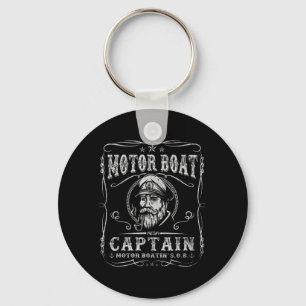 Porte-clés Capitaine de bateau à moteur drôle ponton bateau à