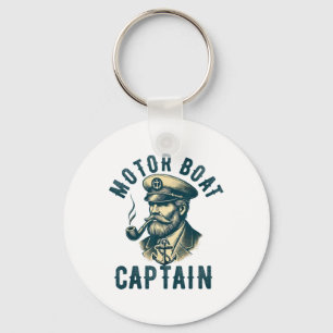 Porte-clés Capitaine de bateau à moteur pour propriétaire de 