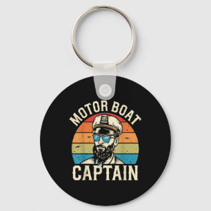 Porte-clés Capitaine de Bateau à Moteur Vintage Nautical Océa