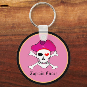 Porte-clés Capitaine Grace & Drapeau de Pirates, Bateau Vacan