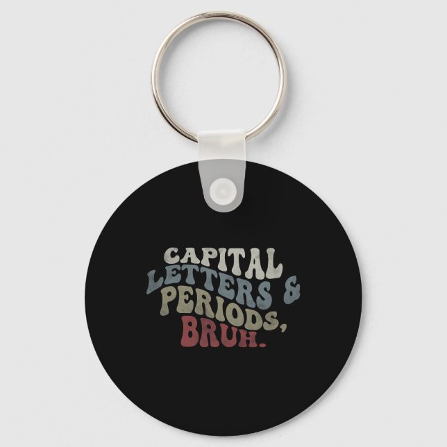 Porte-clés Capital Letters And Periods Bruh  (Recto)