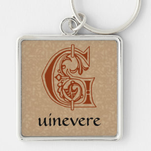 Porte-clés Capitale décorative botanique médiévale G