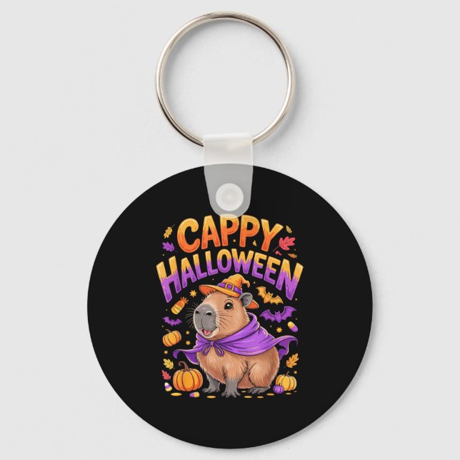 Porte-clés Cappy Halloween Capybara Witch  (Recto)