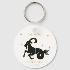 Porte-clés Capricorne Astrological Zodiac Signet Nom Cadeau