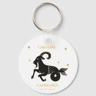 Porte-clés Capricorne Astrological Zodiac Signet Nom Cadeau