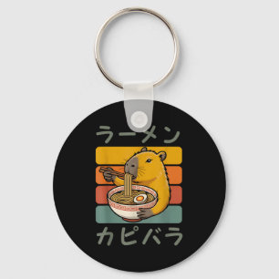 Porte-clés Capybara Anime Graphique Ramen Kawaii Japonais Vin