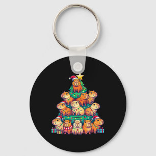 Porte-clés Capybara Christmas Tree Funny Capybara Xmas