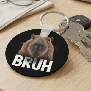 Porte-clés Capybara Drôle Bruh Memes Figure Animale