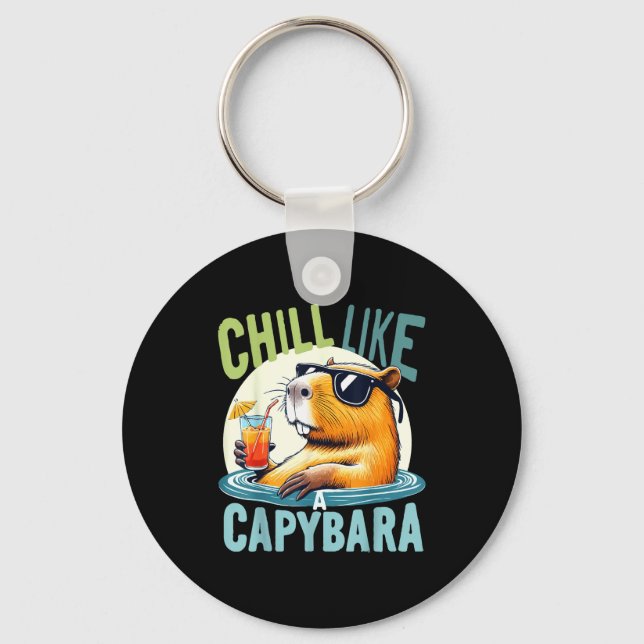 Porte-clés Capybara Holidays - Funny Quote Gift Zen Fashion D (Recto)
