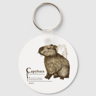 Porte-clés capybara - sépia