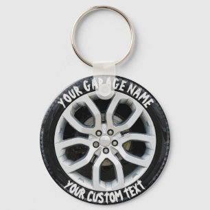 Porte-clés Car Service Repair Garage Owner Tire Wheel Custom