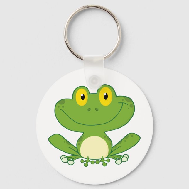 Porte-clés Caractère de dessin de la grenouille mignonne (Recto)