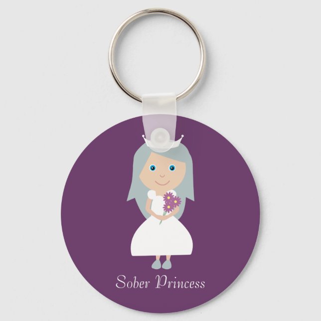 Porte-clés Caractère de dessin de la princesse Sober mignonne (Recto)