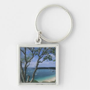 Porte-clés Caraïbes, île d'Anguilla, port de Road Bay.