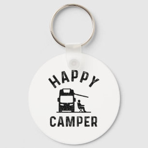 Porte-clés Caravane Motorhome Hommes Heureux Campeur