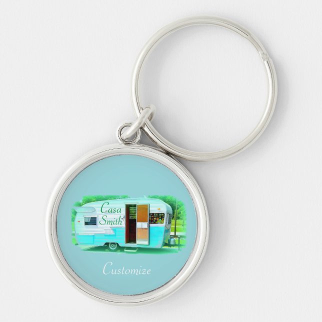 Porte-clés caravane vintage classique (Devant)