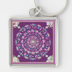 Porte-clés Cardinal Red Rosace