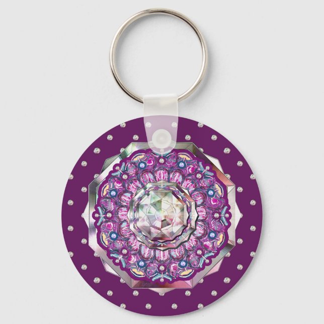 Porte-clés Cardinal Red Rosace (Recto)