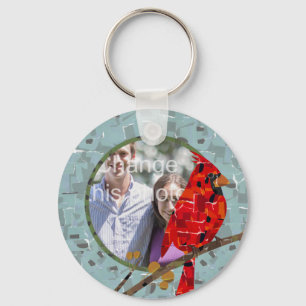 Porte-clés Cardinal rouge, l'oiseau de Noël
