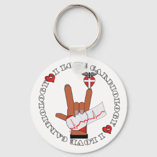 Porte-clés CARDIOLOGIE de signe d'amour d'ASL I