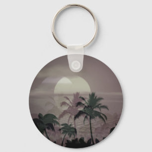 Porte-clés Caribbean Sunset Vaporwave Aesthetic Retro 80s 90s