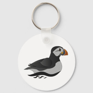 Porte-clés Caricature adorable en nage de Puffin Atlantique