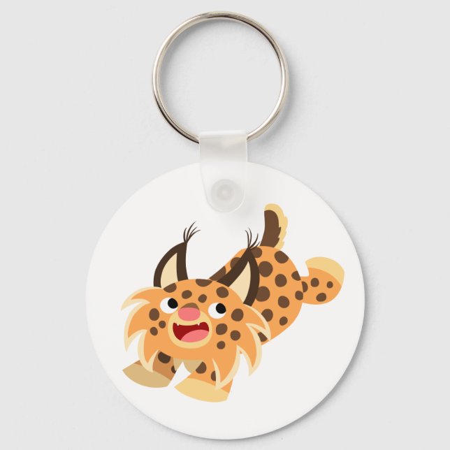 Porte-clés Caricature chatoyante Bobcat Porte - clé (Recto)