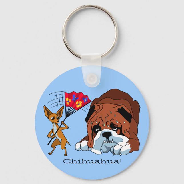 Porte-clés Caricature Chihuahua 725 - 3 (Recto)